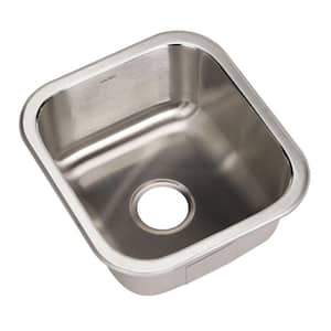 Club Series Undermount Stainless Steel 16 in. Square Single Bowl Kitchen Sink in Lustrous Satin
