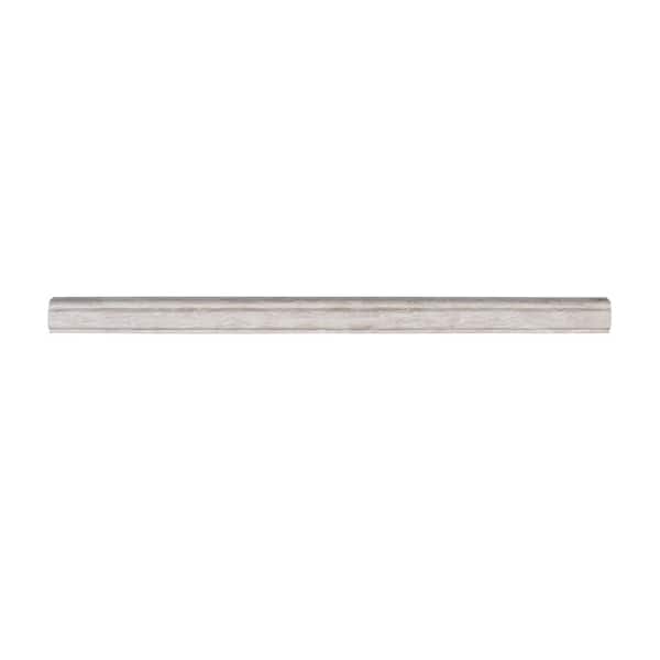 Jeff Lewis Grey Limestone .75 in. x 12 in. Honed Limestone Wall Pencil Tile (1 Linear Foot)