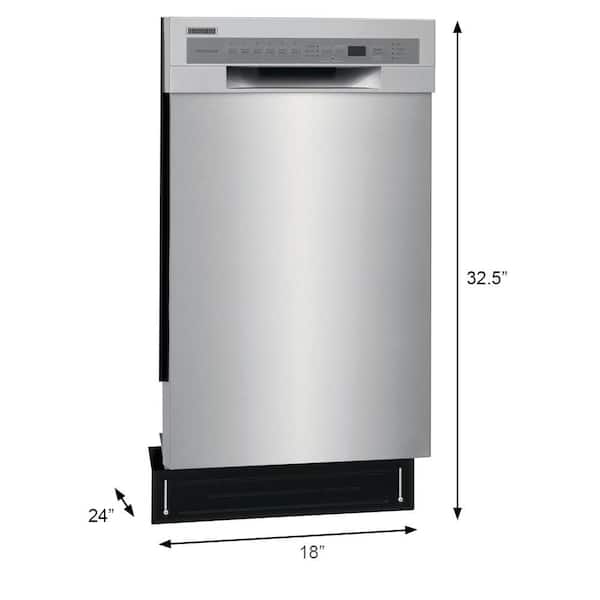 Frigidaire 18 In. in. Front Control Built-In Tall Tub Dishwasher in  Stainless Steel with 6-Cycles, 52 dBA FFBD1831US - The Home Depot