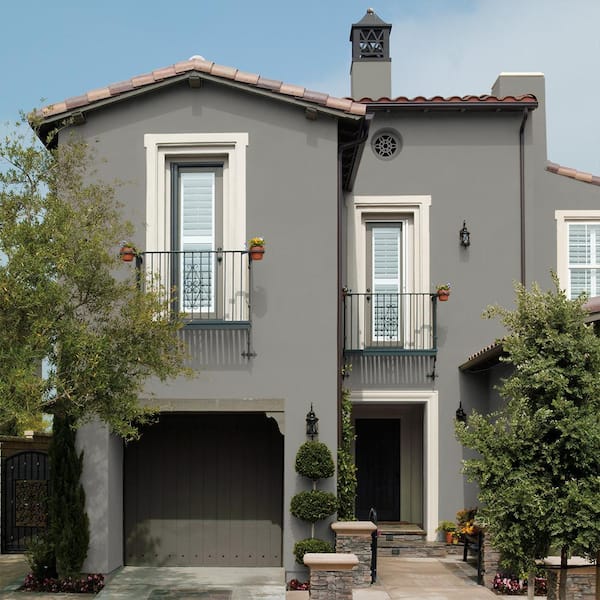 silver gray exterior house paint