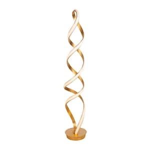 Infinito 63 in. Anodized Gold Unique Modern LED Floor Lamp