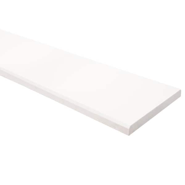 Bright White 6 in. x 73 in. Polished Engineered Marble Double Beveled Threshold Tile (6.08 lin. ft. /Each)