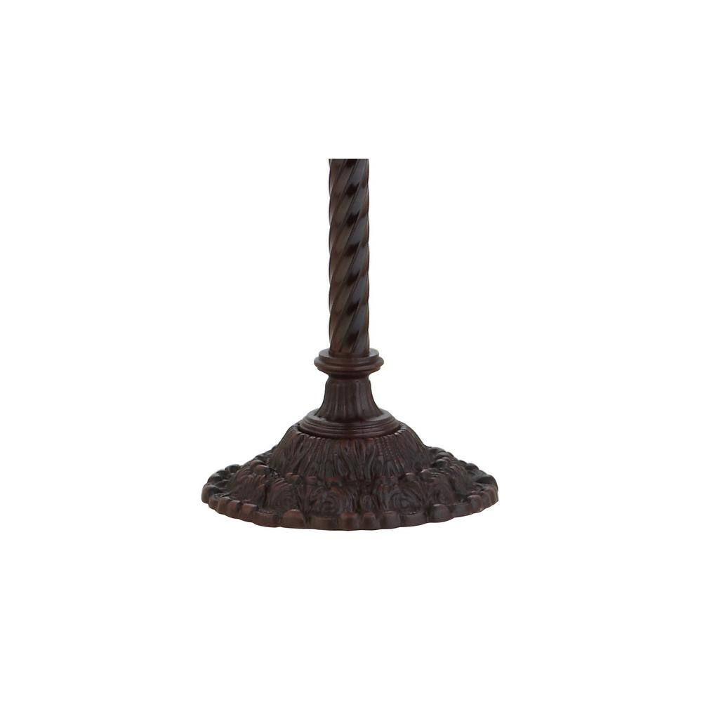 70" Bronze Tiffany-Style Stained Glass Torchiere Lamp