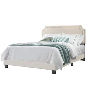Regal Beige Twin Upholstered Panel Bed
