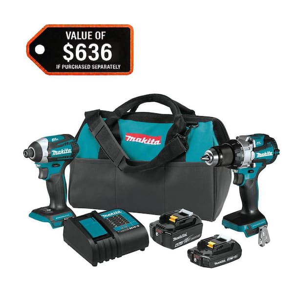 18-Volt LXT Lithium-ion Brushless Cordless 2-piece Combo Kit (Hammer Drill/Impact Driver) 2.0Ah/4.0Ah