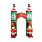 10 ft. Lighted Inflatable Arch Gate with Soldiers Decor
