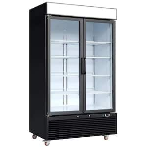 48 in. 41.3 Cu. Ft. Auto / Cycle Defrost Commercial Reach-In Upright Freezer in Black with Tempered Glass Door