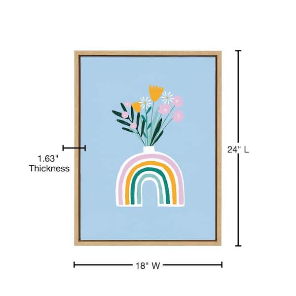 Kate and Laurel 18 in. x 24 in. Sylvie Whimsy Modern Framed Canvas Set  Framed Canvas Wall Art (Set of 4) 219110 - The Home Depot