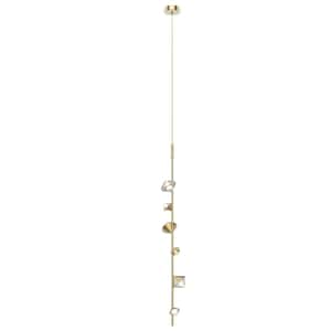 Geode 52 in. 1 Light 26-Watt Brushed Gold Integrated LED Pendant Light