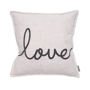 Waska Linen Pillow 18 in. x 18 in. Love