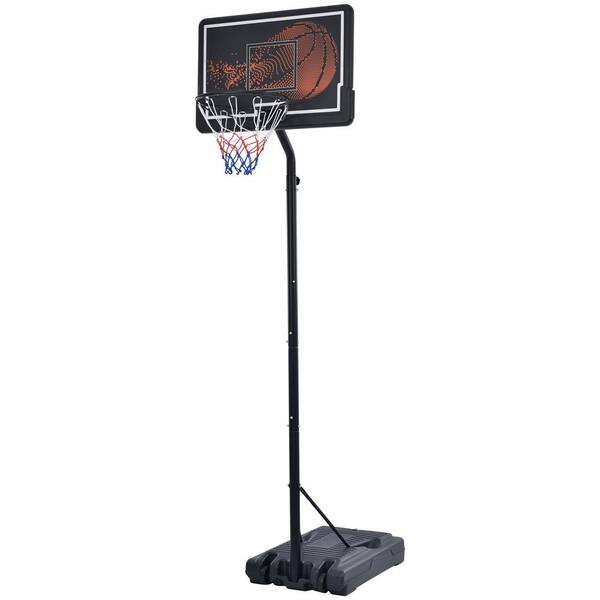 Zeus & Ruta 8.5 ft. 10 ft. H Adjustment Portable Basketball Hoop and Goal, Outdoor Basketball System Backboard for Youth