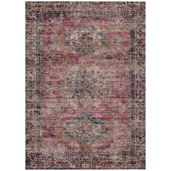 Chantille Machine Washable Indoor/Outdoor Abstract ACN2170 Pink 2 ft. 6 in. x 3 ft. 10 in. Area Rug