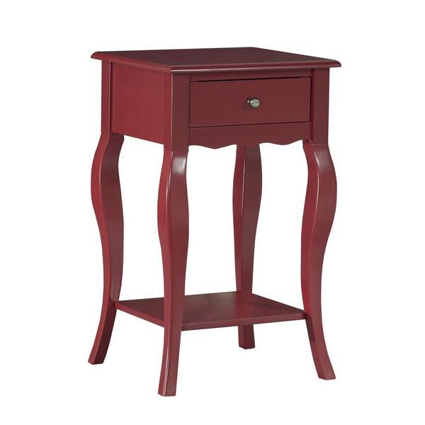 HomeSullivan Lisette 1-Drawer Nightstand in Sangria