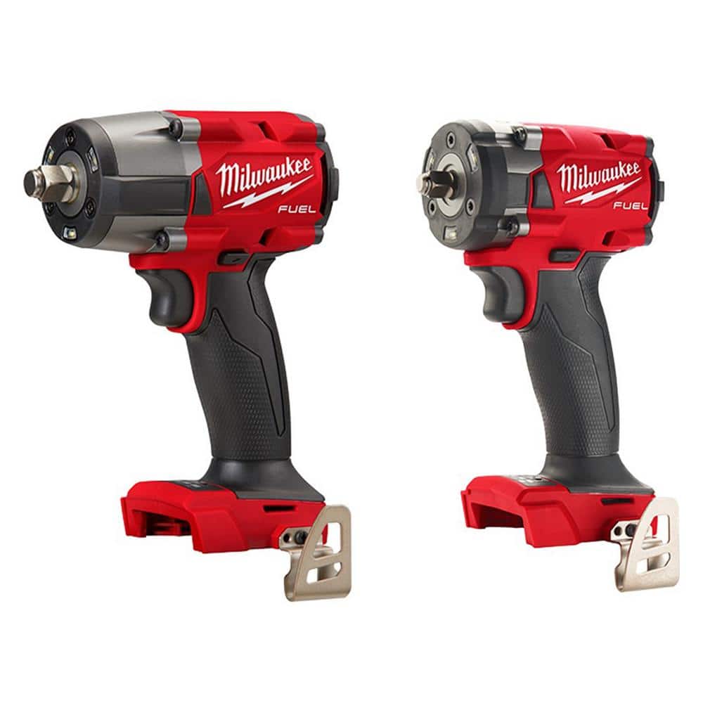 Milwaukee M18 FUEL Gen-2 18V Lithium-Ion Brushless Cordless Mid Torque 1/2 in. Impact Wrench & 3/8 in. Wrench w/Friction Ring -  2962-20-2854-20