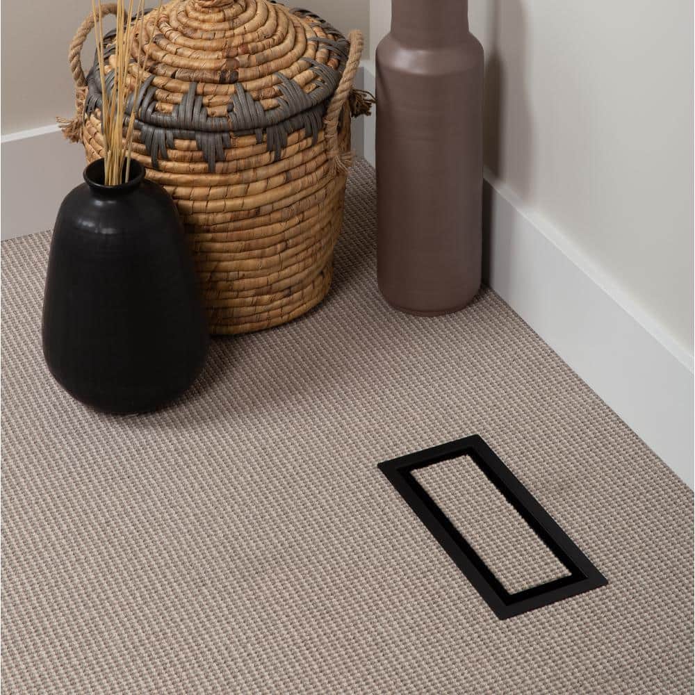 Matte Black 4-in x 12-in ABS Resin Floor Register