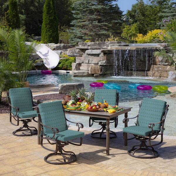 Arden Selections 20 X 44 Alana Tile High Back Outdoor Dining Chair Cushion Th1m170b D9z1 The Home Depot Arden Selections 20 X 44 Alana Tile, Fortunoff Outdoor Furniture Cushions