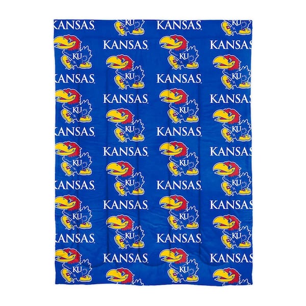 Unbranded 4-Piece Multi Colored Kansas Jayhawks Twin Size Bed In a Bag Set