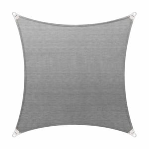 20 ft. x 20 ft. 260 GSM Reinforced (Super Ring) Grey Square Sun Shade Sail