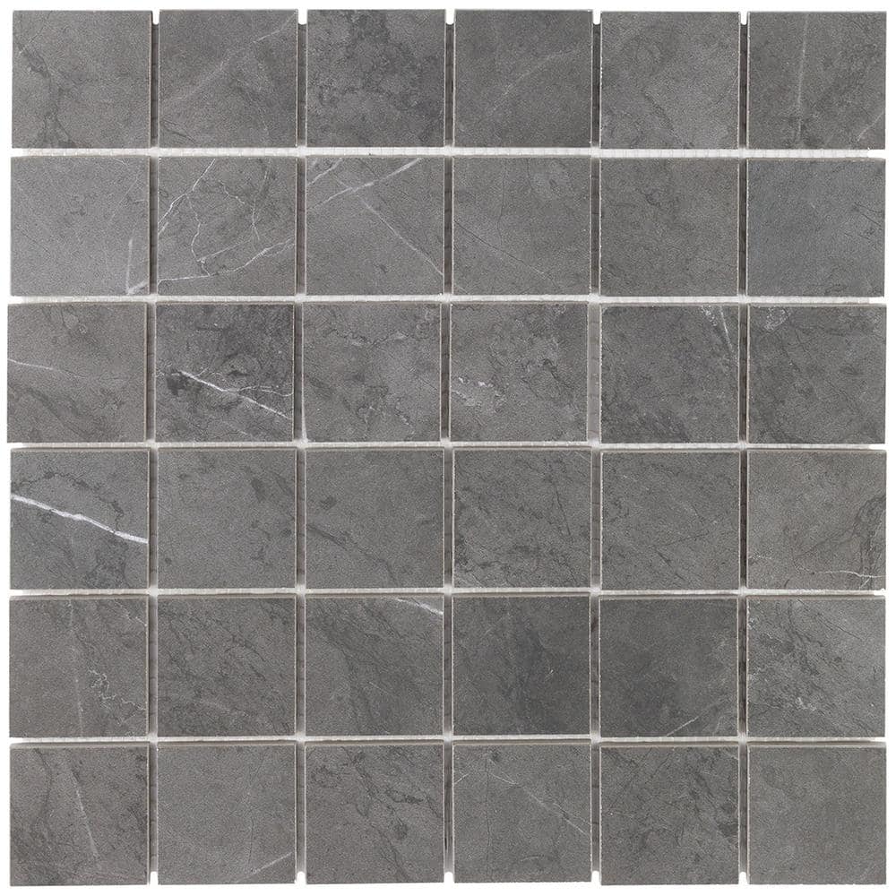 Grace Dark Gray Matte Porcelain Mosaic Tile