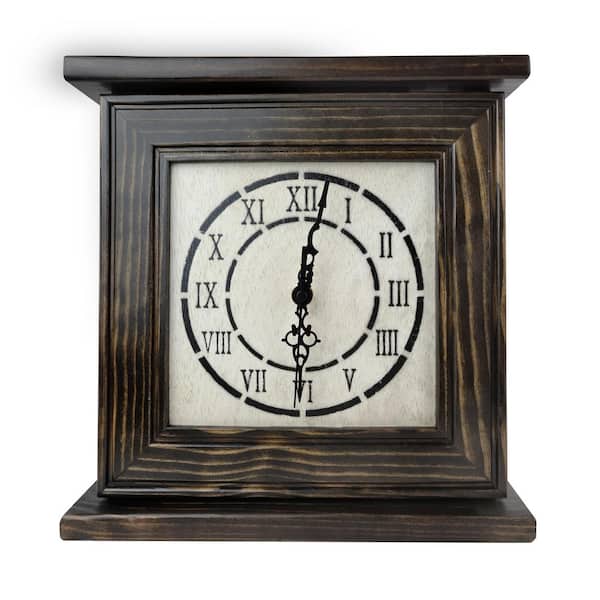 American Furniture Classics Mantel Clock in Dark Walnut Veneer with Secret  Compartment CLOCKDW - The Home Depot