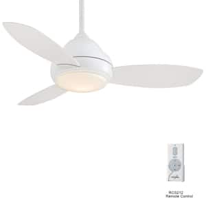 Concept I 44 in. Integrated LED Indoor White Ceiling Fan with Light with Remote Control