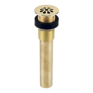 SinkSense 1.5 in. Grid Sink Drain in Satin Gold for use without Overflow Hole