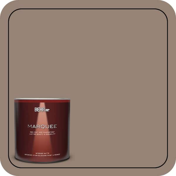 BEHR MARQUEE 1 Qt. #N230-5 Dry Brown One-Coat Hide Matte Interior Paint & Primer