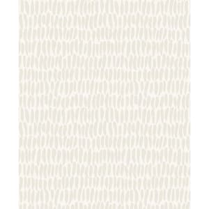 Oat Milk Brushwork Nonwoven Paper Non-Pasted Wallpaper Roll (Covers 57.5 sq. ft.)