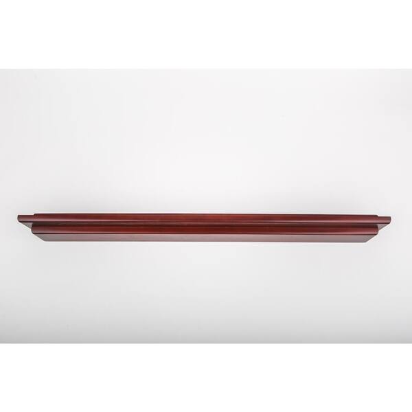 Woodform 12 in. W X 4.5 in. D Dark Cherry Mantle Floating Wall Shelf