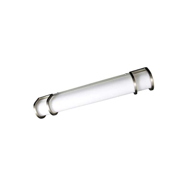 AMAX LIGHTING 18 in. Brushed Nickel LED Vanity Light Bar USB Outlets