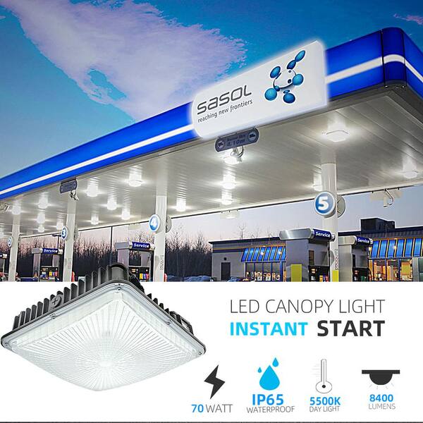 LED Canopy Light Commerical Grade Waterproof Outdoor 70W Led Gas Station Light 