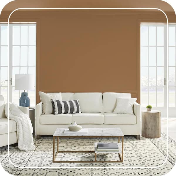 BEHR PREMIUM PLUS 8 oz. #S260-7 Nugget Gold Flat Interior/Exterior