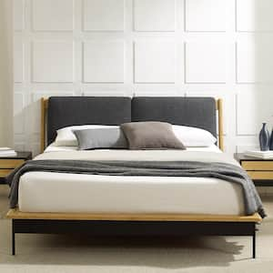 Spencer Brown Sand Wood Frame Queen Platform Bed