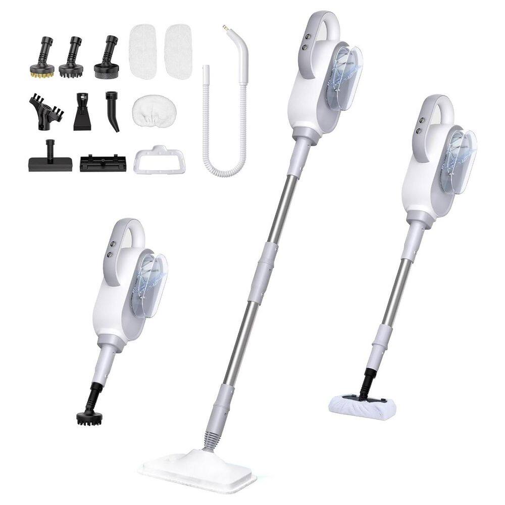 Commercial Corded Steam Cleaner Mop for Floor Tiles Windows Tile Grout Carpets Furniture in White with Removable Tank price history on PriceWatchPro