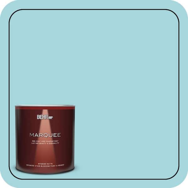 BEHR MARQUEE 1 qt. #520C-3 Rapture Blue Matte Interior Paint & Primer