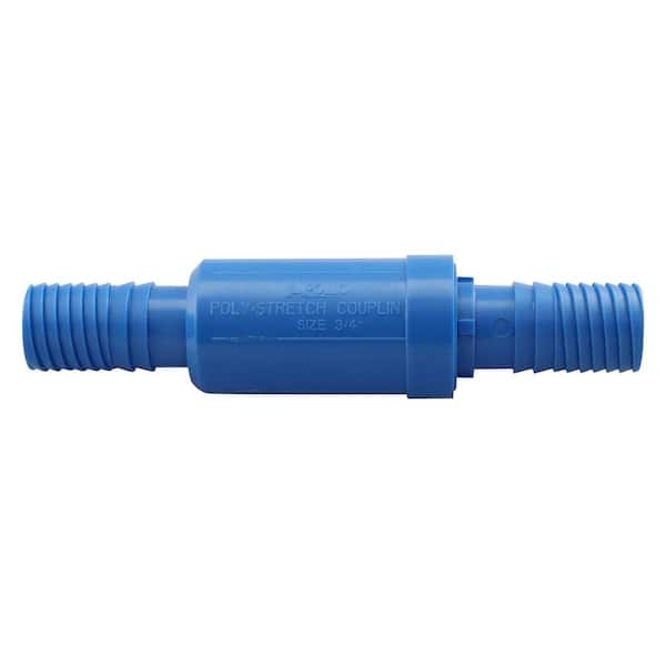 Apollo 3/4 in. Barb Insert Blue Twister Polypropylene Telescoping Poly Pipe Repair Coupling Fitting