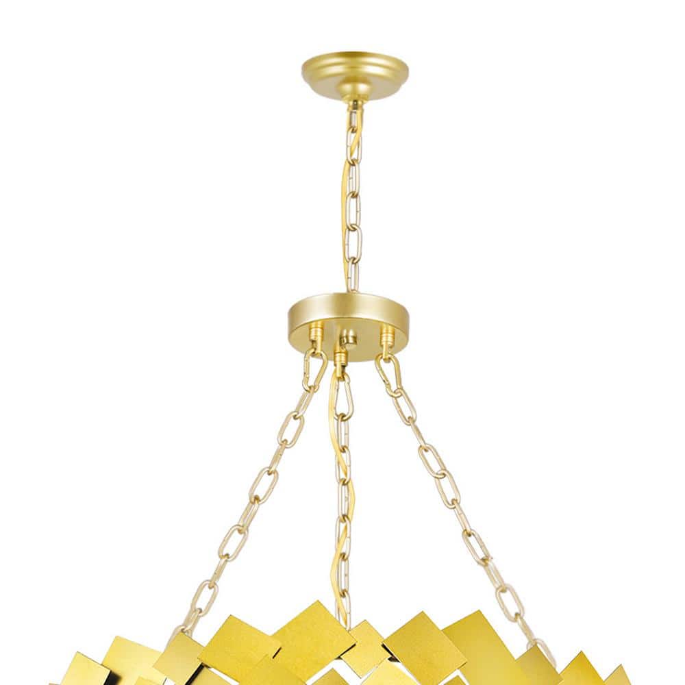 Medallion Gold 24" Crystal Drum Chandelier