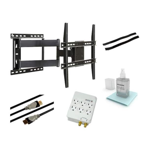 Atlantic Full Motion Articulating Steel Wall Mount Kit for 37 in. to 64 in. Flat Panel TVs - Black