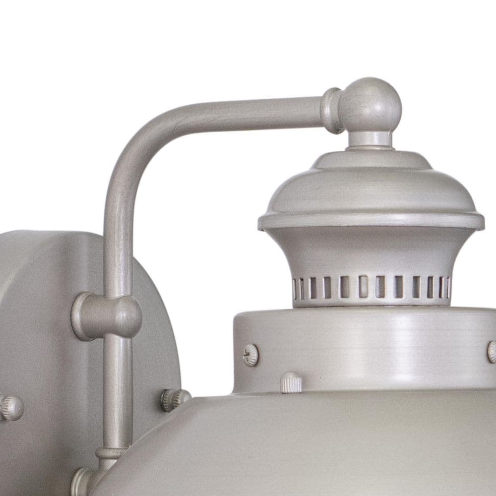 Harwich Brushed Nickel 8-Inch Nautical Outdoor Wall Sconce