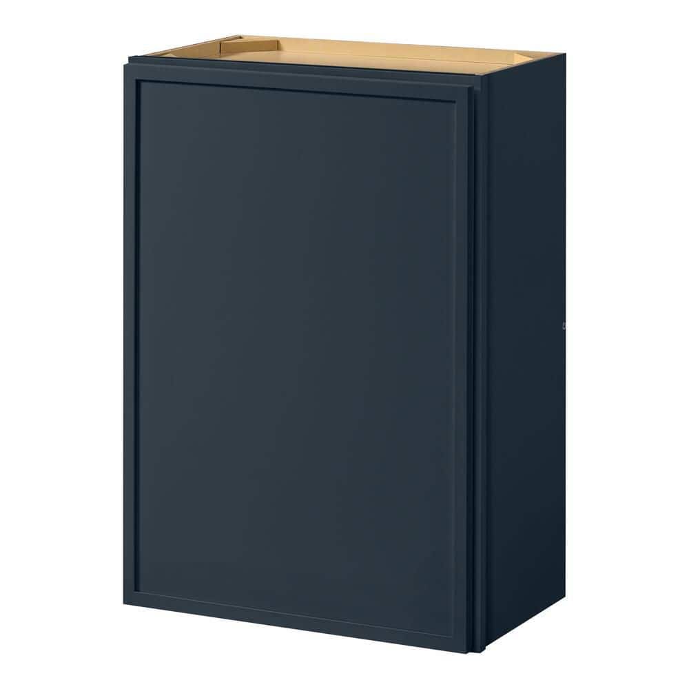 Leyton 21 in. W x 12 in. D x 30 in. H Ready to Assemble Plywood Slim Shaker Wall Kitchen Cabinet in Ink Blue price history on PriceWatchPro