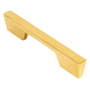 Taylor 3-3/4 in. (96 mm) Center-to-Center Polished Gold Cabinet Bar Pull