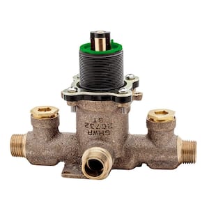1/2 in. Single Control Brass Pressure Balance Tub and Shower Valve with Stops