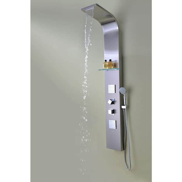 ANZZI Niagara 64 in. 2-Jetted Full Body Shower Panel with Heavy