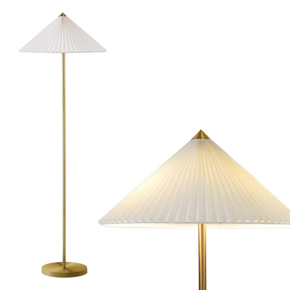 Brightech Sienna 62.5 in Antiqued Brass Mid-Century 2-Light 10W