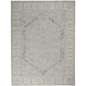 Asher Grey 8 ft. x 10 ft. Floral Persian Farmhouse Area Rug