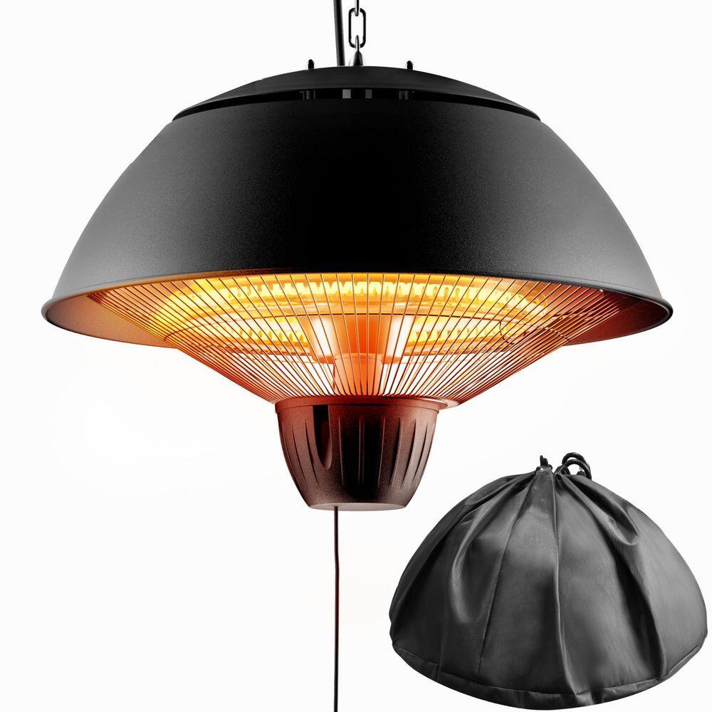 1500 BTU Electric Infrared Patio Heater Waterproof Black Hanging Ceiling Mounted Adjustable Height for Outdoor Use price history on PriceWatchPro