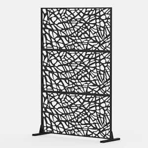 Metal Privacy Screens Panels with Free Standing, Freestanding Outdoor Indoor Privacy Screen, Mesh Shape