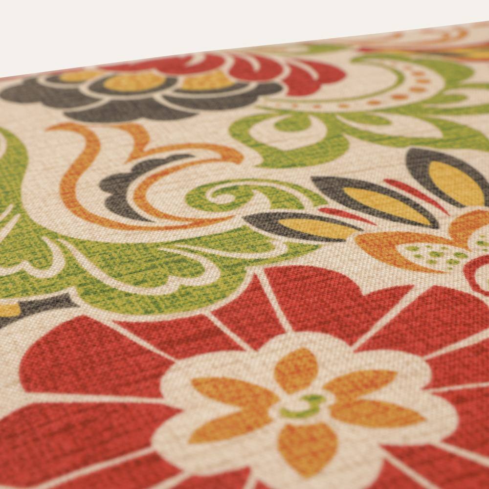 Zoe Floral Multicolor Polyester Indoor/Outdoor Seat Cushions Set