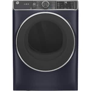 7.8 cu. ft. Smart Sapphire Blue Stackable Electric Dryer with Steam and Sanitize Cycle, ENERGY STAR