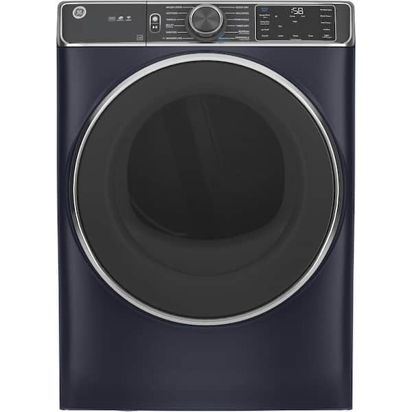 GE 7.8 cu. ft. Smart Sapphire Blue Stackable Electric Dryer with Steam and Sanitize Cycle, ENERGY STAR